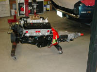 New GM ZZ-4 Crate motor and Richmond T-10 4 speed getting ready for installation into a customers 69 Camaro.