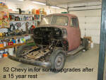 52 Chevy in for some upgrades after a 15 year rest
